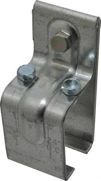 National Mfg. - 300 Lb Capacity, Galvanized, Single Splice Box Rail Bracket - 2" Long, 4-1/2" High, 2-1/4" Wide - Exact Tooling