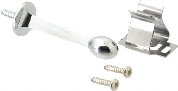 National Mfg. - 3" Projection Door Holder - Door & Wall Mount, Chrome Finish - Exact Tooling