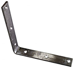 National Mfg. - 8" Long x 1-1/4" Wide, Steel, Corner Brace - Hot-Dipped Galvanized - Exact Tooling