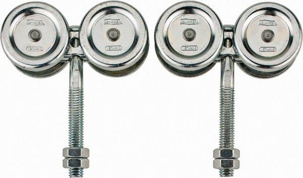 National Mfg. - 2 Piece, Zinc, Box Track Trolley - Use with Square Box Track - Exact Tooling