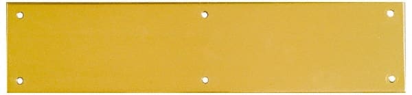 National Mfg. - 3-1/2" Wide x 15" OAL Solid Brass Push Plate - Solid Steel Finish - Exact Tooling