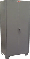 Jamco - 4 Shelf Locking Storage Cabinet - Steel, 60" Wide x 24" Deep x 78" High, Gray - Exact Tooling