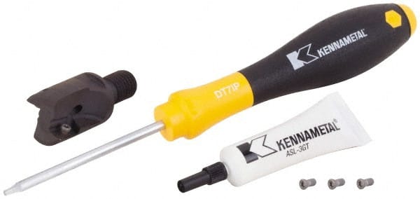 Kennametal - 3/4" Cut Diam, 1.1" OAL, Indexable Square Shoulder End Mill - M10 Modular Connection, 0° Lead Angle - Exact Tooling