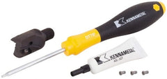Kennametal - 3/4" Cut Diam, 1.1" OAL, Indexable Square Shoulder End Mill - M10 Modular Connection, 0° Lead Angle - Exact Tooling