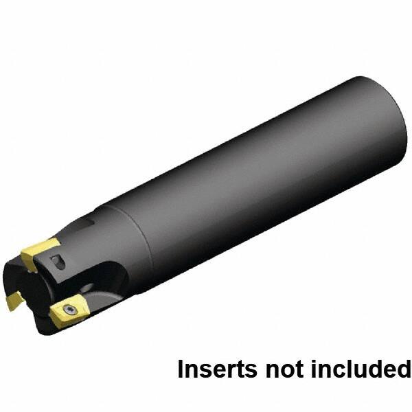 Kennametal - 1" Cut Diam, 1" Shank Diam, 7.989" OAL, Indexable Square Shoulder End Mill - Cylindrical Shank, 0° Lead Angle - Exact Tooling