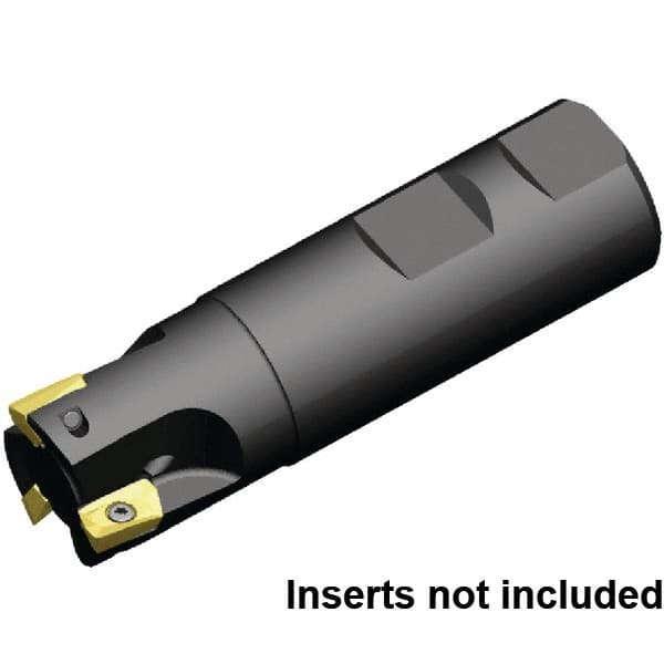 Kennametal - 16mm Cut Diam, 16mm Shank Diam, 74mm OAL, Indexable Square Shoulder End Mill - Weldon Shank, 0° Lead Angle - Exact Tooling