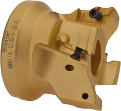 Iscar - 4 Inserts, 2" Cut Diam, 3/4" Arbor Diam, 17/32" Max Depth of Cut, Indexable Square-Shoulder Face Mill - 0/90° Lead Angle, 1-3/4" High, HM90 AXCR 1505 Insert Compatibility, Through Coolant, Series Helialu - Exact Tooling