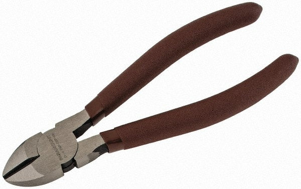 Paramount - 6" OAL, Diagonal Cutter - 13/16" Jaw Length x 3/4" Jaw Width, Oval Head, Plastic Dipped Handle - Exact Tooling