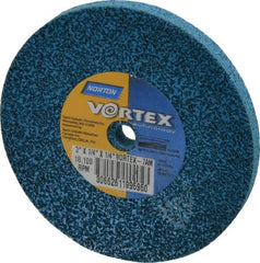 Norton - 3" Diam, 1/4" Face Width, 1/4" Center Hole, Medium Grade, Aluminum Oxide Deburring Wheel - Unitized, Medium Density 7 Grade - Exact Tooling