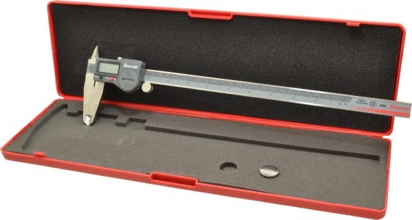 Starrett - 0 to 300mm Range, 0.01mm Resolution, IP67 Electronic Caliper - Stainless Steel with 2-1/2" Stainless Steel Jaws, 0.0015" Accuracy, Serial Output - Exact Tooling