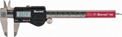Starrett - 0 to 150mm Range, 0.01mm Resolution, IP67 Electronic Caliper - Stainless Steel with 1-1/2" Stainless Steel Jaws, 0.02mm Accuracy, Serial Output - Exact Tooling