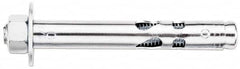 Powers Fasteners - 3/4" Diam, 3/4" Drill, 8-1/4" OAL, Sleeve Concrete Anchor - 1018 Steel, Hex Nut Head, Hex Drive - Exact Tooling