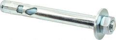Powers Fasteners - 3/4" Diam, 3/4" Drill, 6-1/4" OAL, Sleeve Concrete Anchor - 1018 Steel, Hex Nut Head, Hex Drive - Exact Tooling