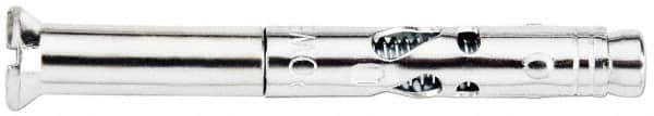 Powers Fasteners - 1/4" Diam, 1/4" Drill, 4" OAL, Sleeve Concrete Anchor - 1018 Steel, Flat Head, Combination Slotted/Phillips Drive - Exact Tooling