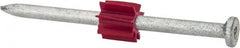 Powers Fasteners - 0.145" Shank Diam, Grade 1062 Steel Powder Actuated Drive Pin - 0.3" Head Diam, 2-1/2" Shank Length - Exact Tooling