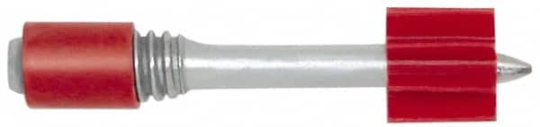 Powers Fasteners - 1/4-20 Thread, 0.145" Shank Diam, Grade 1062 Steel Powder Actuated Threaded Stud - 1" Shank Length, 1/2" Thread Length - Exact Tooling