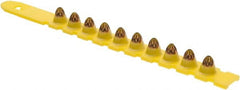 Powers Fasteners - 10 Load, Yellow, 0.27 Caliber, Power Load Strip Powder Actuated Load - 7" Wide x 2" Deep x 1-1/2" High, For Use with HILTI DX350; HILTI DX36M; HILTI DX451; HILTI DX460; P3500; P3600; PA351; PA3500; RAMSET SA270; VIPER - Exact Tooling