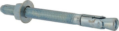 Powers Fasteners - 1/2" Diam, 1/2" Drill, 5-1/2" OAL, 2-1/2" Min Embedment Wedge Expansion Concrete Anchor - 1018 Steel, Zinc-Plated Finish, Hex Nut Head, Hex Drive, 3-3/4" Thread Length - Exact Tooling
