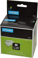 Dymo - 3-1/2" Long, White Die Cut Paper with Semi Perm. Adhesive Shipping Label - For DYMO LabelWriter Printers - Exact Tooling