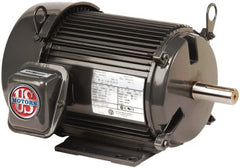 US Motors - 2 Max hp, 1,725 Max RPM, Three Polyphase Electric AC DC Motor - 208-230/460 V Input, Single Phase, 56HZ Frame, 5/8" Shaft Diam, Rigid Mount, TEFC Enclosure - Exact Tooling