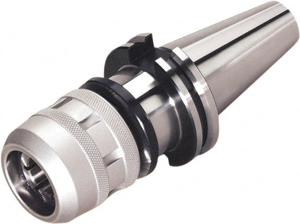 Seco - HSK63A Taper Shank, 3/4" Hole Diam x 2.047" Nose Diam Milling Chuck - 3.74" Projection, 0.0002" TIR, Through-Spindle Coolant, - Exact Tooling