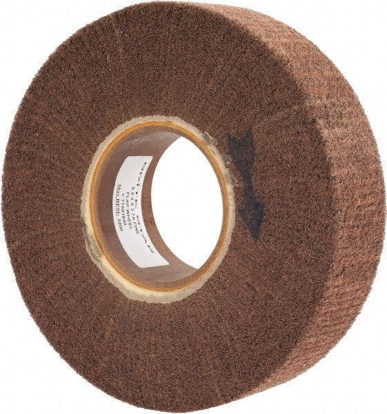 Brite Star - 8" Diam 180 Grit Aluminum Oxide Unmounted Flap Wheel - 3" Hole, 2" Wide, Density 7, Coated, Grade Fine, 3,200 Max RPM - Exact Tooling