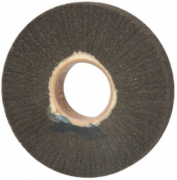 Brite Star - 6" Diam 220 Grit Silicon Carbide Unmounted Flap Wheel - 2" Hole, 1" Wide, Density 7, Coated, Grade Very Fine, 3,400 Max RPM - Exact Tooling
