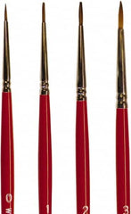 Wooster Brush - #2 Sable Artist's Paint Brush - 1/8" Wide, 21/64" Bristle Length, 5-3/4" Plastic Handle - Exact Tooling