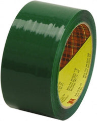 3M - 2" x 55 Yd Green Rubber Adhesive Sealing Tape - Polypropylene Film Backing, 2.5 mil Thick, 60 Lb Tensile Strength, Series 373 - Exact Tooling