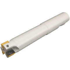 Iscar - 1-1/4" Cut Diam, 0.708" Max Depth of Cut, 1-1/4" Shank Diam, 6-1/2" OAL, Indexable Square Shoulder End Mill - P290 AC.T 1806.. Inserts, Weldon Shank, 0° Lead Angle, Through Coolant, Series MillShred - Exact Tooling