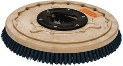 PRO-SOURCE - 17" Diam Scrubbing Brush - 15" Machine, 1-1/2" Trim Length, Blue Pad, Silicone Carbide & Nylon - Exact Tooling