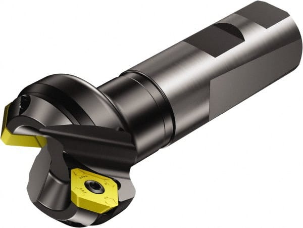 Sandvik Coromant - 2-1/2" Cut Diam, 0.24" Max Depth of Cut, 45° Indexable Chamfer & Angle Face Mill - 5 Inserts, R245-12T3.. Insert, Right Hand Cut, Series CoroMill 245 - Exact Tooling