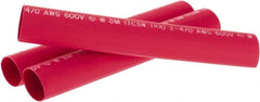 3M - 9" Long, 4:1, Polyolefin Heat Shrink Electrical Tubing - Red - Exact Tooling
