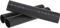 3M - 9" Long, 4:1, Polyolefin Heat Shrink Electrical Tubing - Black - Exact Tooling