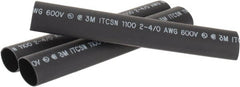 3M - 9" Long, 4:1, Polyolefin Heat Shrink Electrical Tubing - Black - Exact Tooling