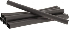 3M - 6" Long, 3:1, Polyolefin Heat Shrink Electrical Tubing - Black - Exact Tooling
