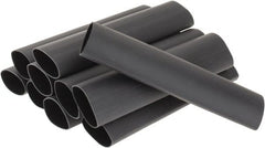3M - 6" Long, 3:1, Polyolefin Heat Shrink Electrical Tubing - Black - Exact Tooling