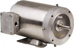 US Motors - 5 hp, TEFC/C-Face with Base Enclosure, No Thermal Protection, 1,755 RPM, 208-230/460 Volt, 60 Hz, Three Phase Premium Efficient Motor - Exact Tooling