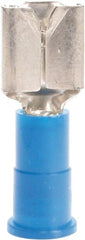 3M - 16 to 14 AWG, Vinyl, Partially Insulated, Female Wire Disconnect - 1/4 Inch Wide Tab, Blue, RoHS 2011/65/EU Compliant - Exact Tooling