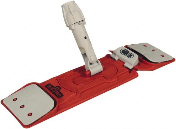 Unger - 15-3/4" Long x 4-1/4" Wide Nylon Plastic Flat Mop Holder - Red & Gray, Socket/Pin - Exact Tooling