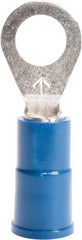 3M - 16-14 AWG Partially Insulated Crimp Connection Circular Ring Terminal - #10 Stud, 0.9" OAL x 0.33" Wide, Copper Contact - Exact Tooling