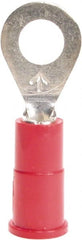 3M - 22-18 AWG Partially Insulated Crimp Connection Circular Ring Terminal - 1/4" Stud, 1.08" OAL x 0.47" Wide, Copper Contact - Exact Tooling