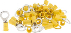 3M - 12-10 AWG Partially Insulated Crimp Connection Circular Ring Terminal - 3/8" Stud, 1.26" OAL x 0.53" Wide, Copper Contact - Exact Tooling