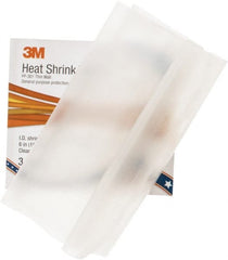 3M - 6" Long, 2:1, Polyolefin Heat Shrink Electrical Tubing - Clear - Exact Tooling