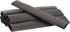 3M - 6" Long, 2:1, Polyolefin Heat Shrink Electrical Tubing - Black - Exact Tooling