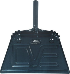 Ability One - 13" Wide Handheld Dustpan - Steel Body, 4" Handle, Black - Exact Tooling