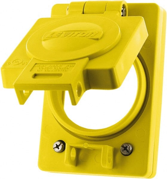 Leviton - 1 Gang, (0) Knockouts, PVC Rectangle Floor Box - Exact Tooling