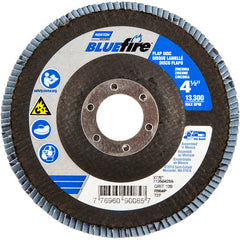 ‎4-1/2 × 7/8″ BlueFire Fiberglass HD Flat Flap Disc Type 27 P120 Grit R884P2 Zirconia Alumina - Exact Tooling