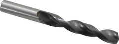 Accupro - 14mm 140° Solid Carbide Jobber Drill - AlTiN Finish, Right Hand Cut, Spiral Flute, Straight Shank, 138mm OAL, Standard Point - Exact Tooling