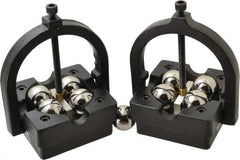 SPI - 3/16 to 15" Capacity, 90° Angle, Cast Iron Ball Bearing V-Block - 4-3/4" Long x 4-3/4" x 1-5/8" Wide, Sold as 2 Block Set - Exact Tooling